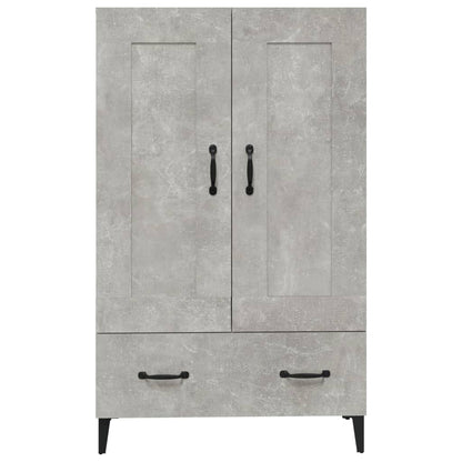 Hoge Kast 70X31X115 Cm Bewerkt Hout Betongrijs