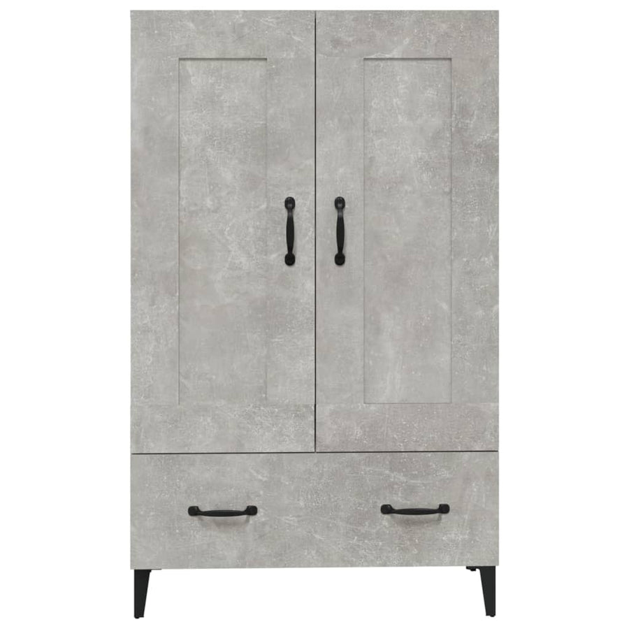 Hoge Kast 70X31X115 Cm Bewerkt Hout Betongrijs
