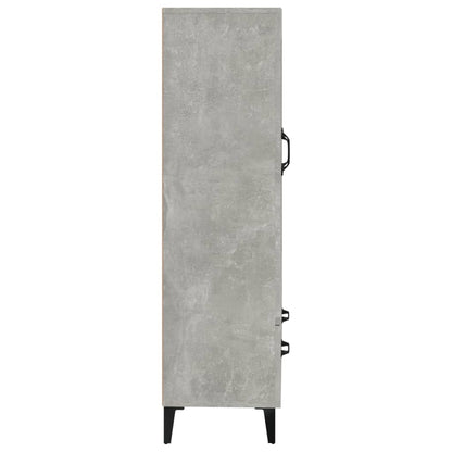 Hoge Kast 70X31X115 Cm Bewerkt Hout Betongrijs