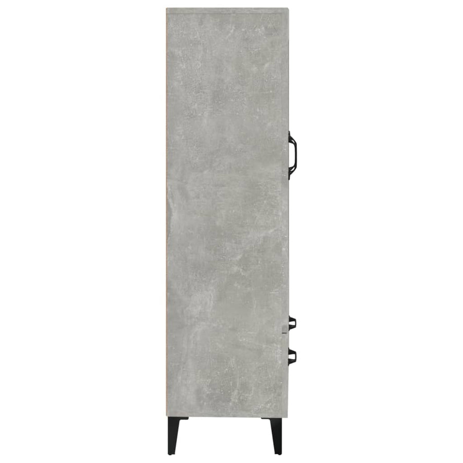 Hoge Kast 70X31X115 Cm Bewerkt Hout Betongrijs