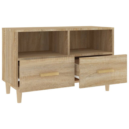 Tv-meubel 80x36x50 cm bewerkt hout sonoma eiken