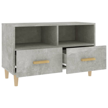 Tv-meubel 80x36x50 cm bewerkt hout betongrijs