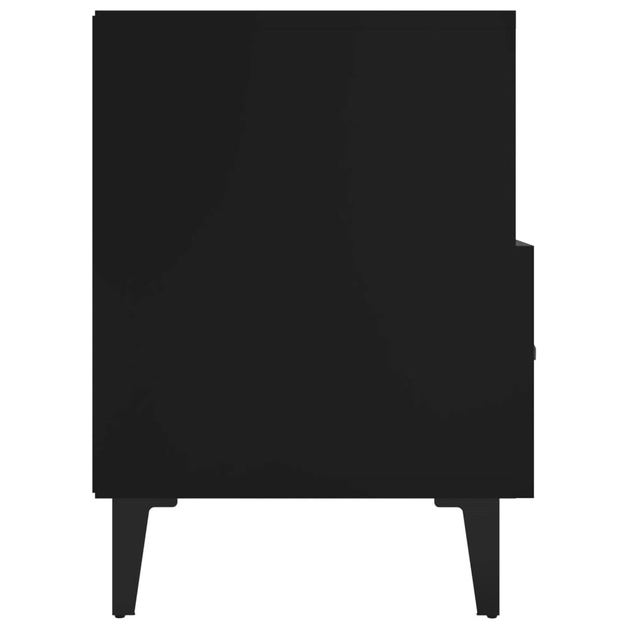 Tv-Meubel 80X36X50 Cm Bewerkt Hout Zwart
