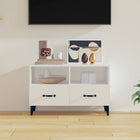 TV cabinet 80x36x50 cm engineered wood high gloss white