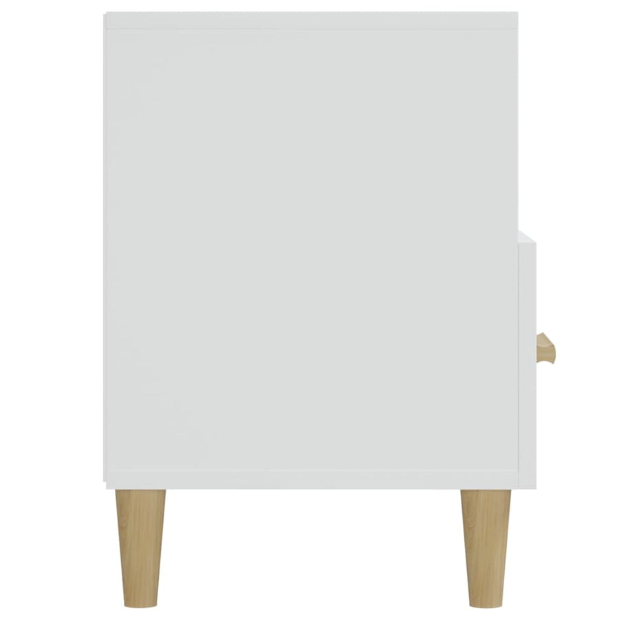 Tv-Meubel 02X36X50 Cm Bewerkt Hout Wit