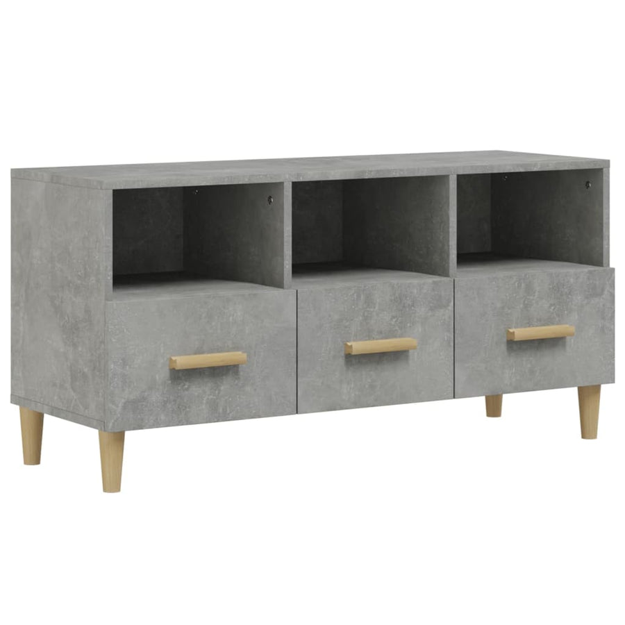 Tv-Meubel 02X36X50 Cm Bewerkt Hout Betongrijs