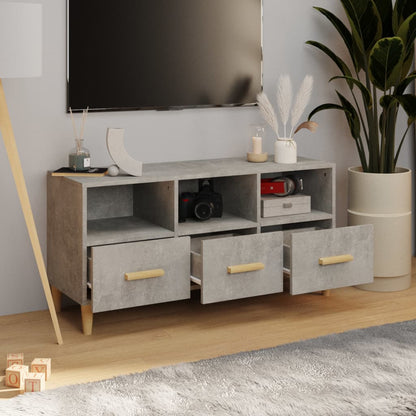 Tv-Meubel 02X36X50 Cm Bewerkt Hout Betongrijs