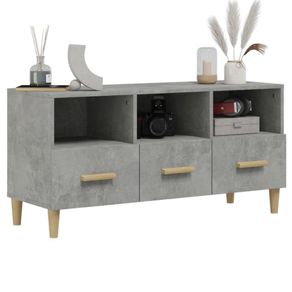 Tv-Meubel 02X36X50 Cm Bewerkt Hout Betongrijs