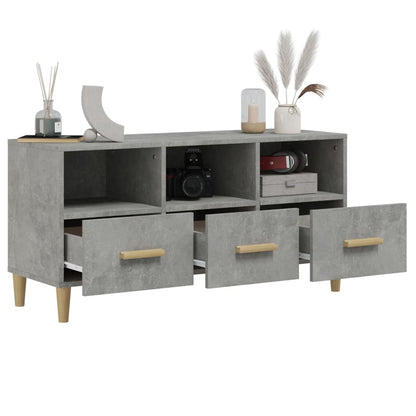Tv-Meubel 02X36X50 Cm Bewerkt Hout Betongrijs