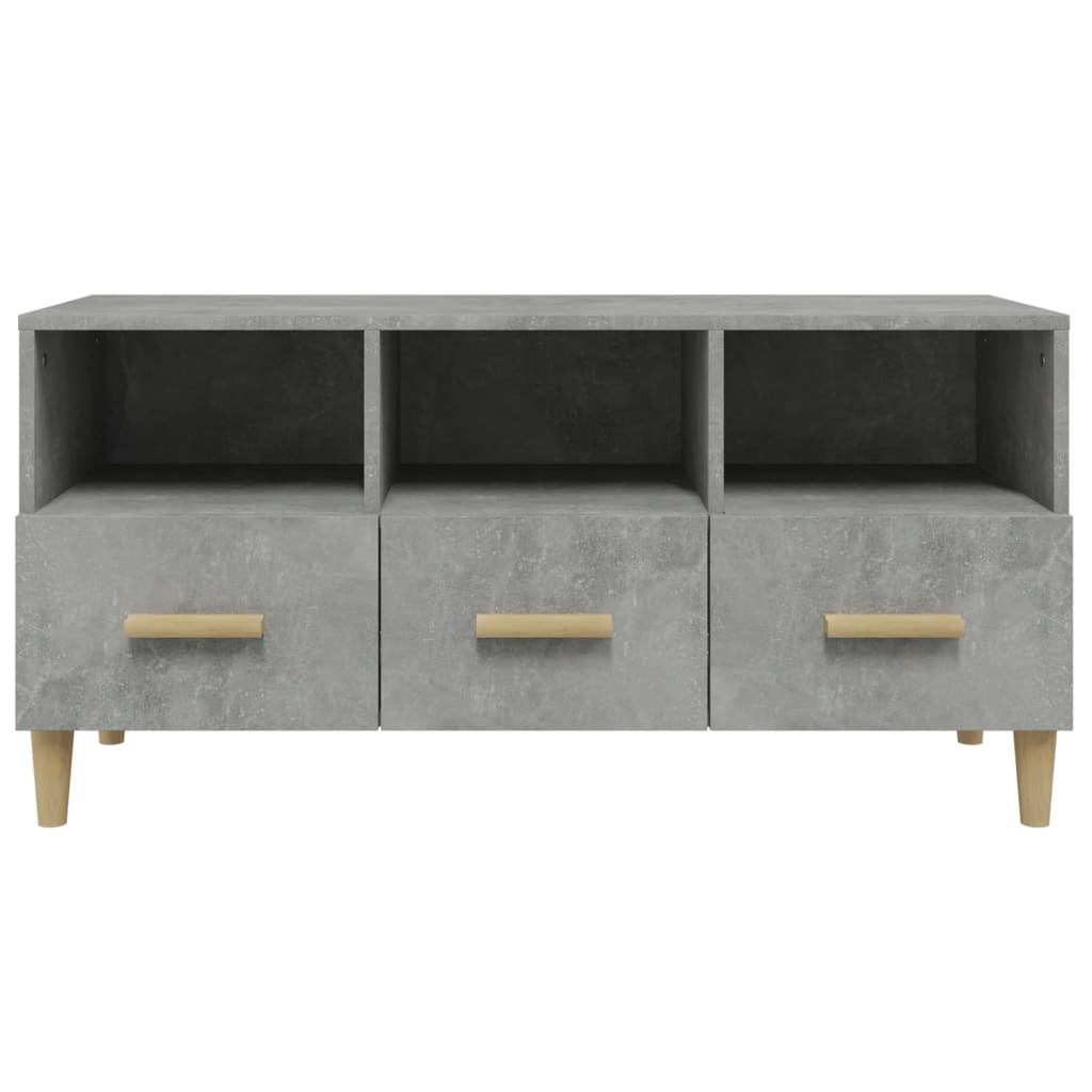 Tv-Meubel 02X36X50 Cm Bewerkt Hout Betongrijs