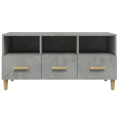 Tv-Meubel 02X36X50 Cm Bewerkt Hout Betongrijs