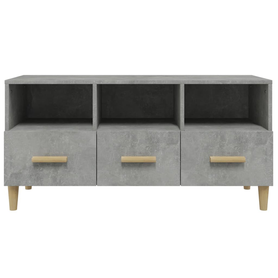 Tv-Meubel 02X36X50 Cm Bewerkt Hout Betongrijs