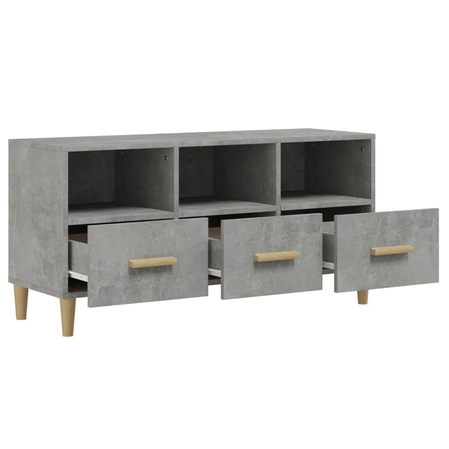 Tv-Meubel 02X36X50 Cm Bewerkt Hout Betongrijs