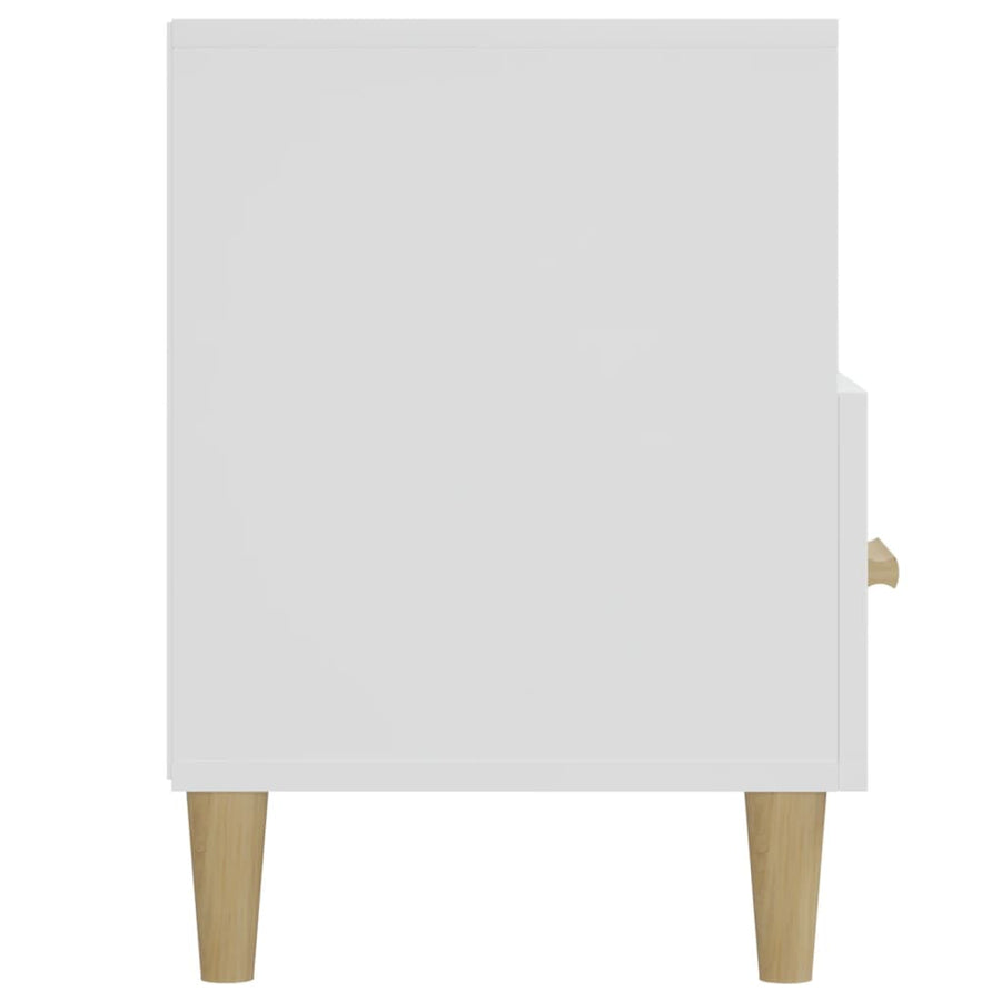 Tv-Meubel 02X36X50 Cm Bewerkt Hout Hoogglans wit