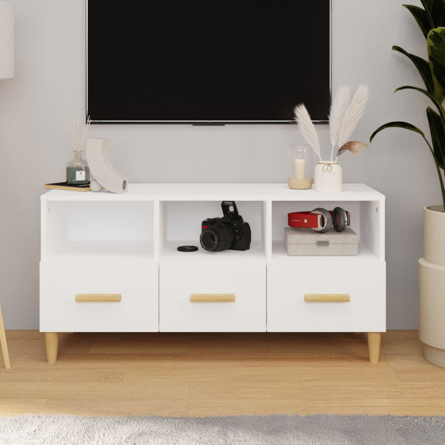 Tv-Meubel 102X36X50 Cm Bewerkt Hout Sonoma Eikenkleurig