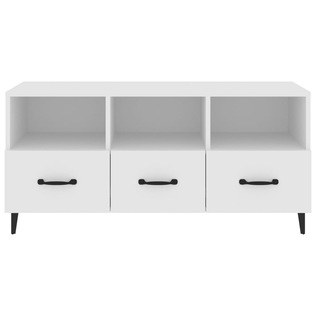 Tv-Meubel 02X35X50 Cm Bewerkt Hout Wit