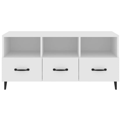 Tv-Meubel 02X35X50 Cm Bewerkt Hout Wit