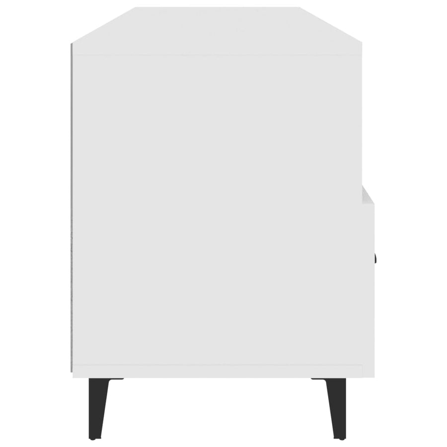 Tv-Meubel 02X35X50 Cm Bewerkt Hout Wit