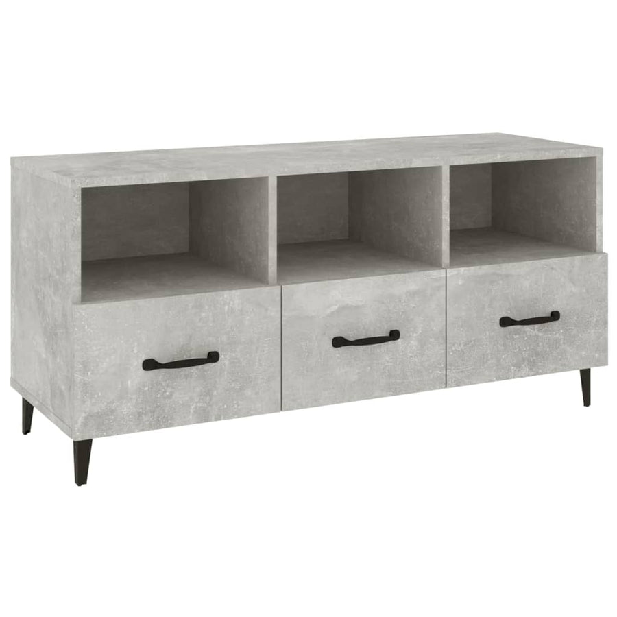 Tv-Meubel 02X35X50 Cm Bewerkt Hout Betongrijs