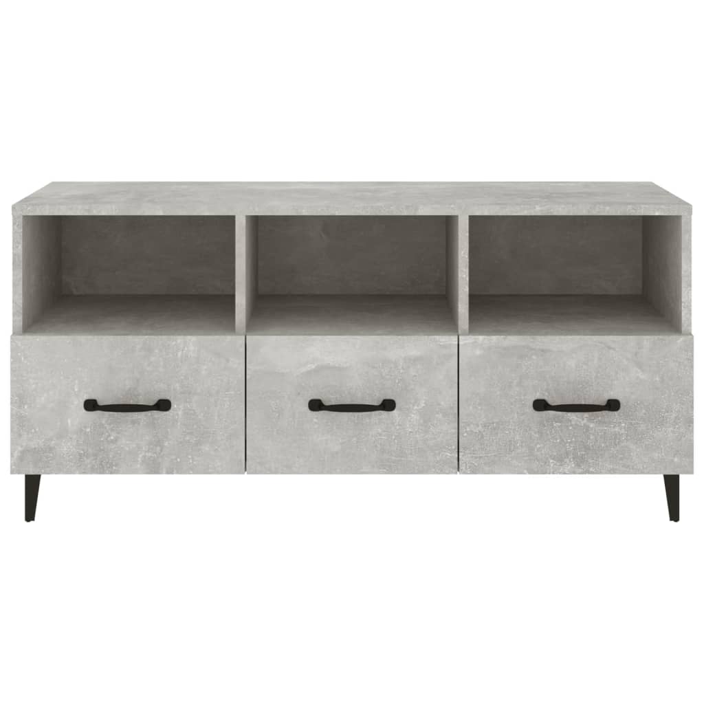 Tv-Meubel 02X35X50 Cm Bewerkt Hout Betongrijs