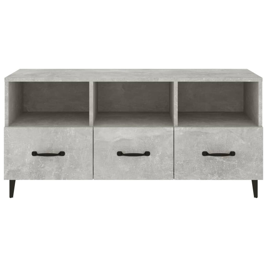 Tv-Meubel 02X35X50 Cm Bewerkt Hout Betongrijs