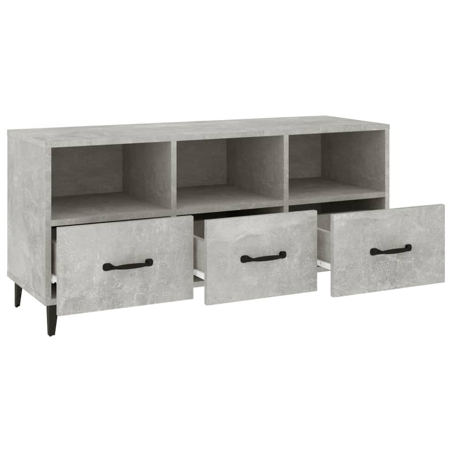 Tv-Meubel 02X35X50 Cm Bewerkt Hout Betongrijs