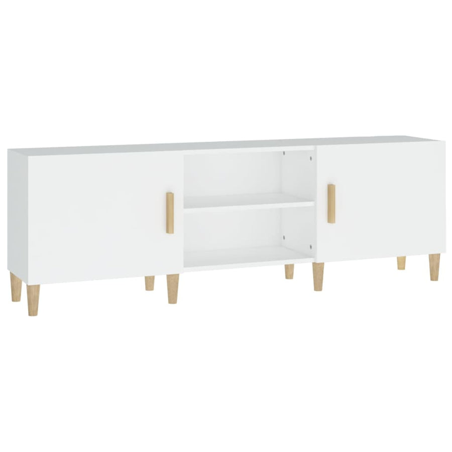 Tv-Meubel 50X30X50 Cm Bewerkt Hout Wit