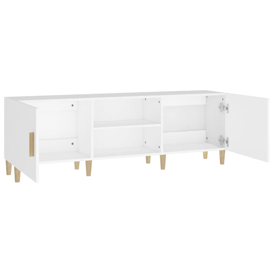 Tv-Meubel 50X30X50 Cm Bewerkt Hout Wit