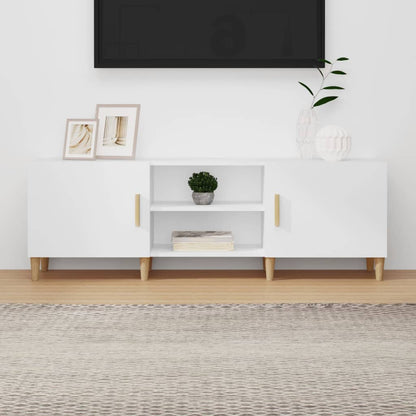 Tv-Meubel 50X30X50 Cm Bewerkt Hout Wit