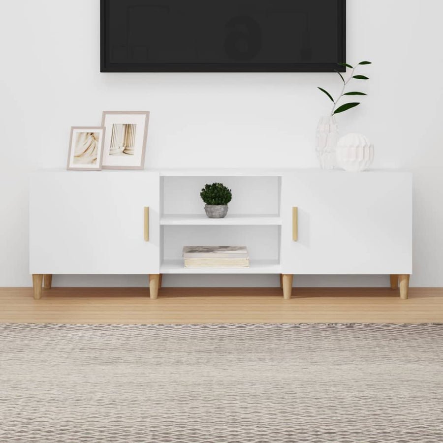 Tv-Meubel 50X30X50 Cm Bewerkt Hout Wit