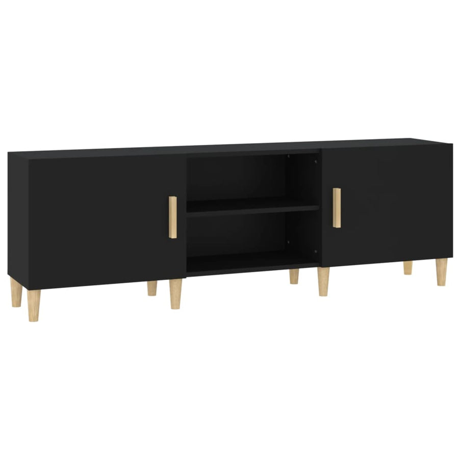 Tv-Meubel 50X30X50 Cm Bewerkt Hout Zwart