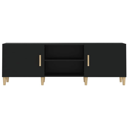 Tv-Meubel 50X30X50 Cm Bewerkt Hout Zwart