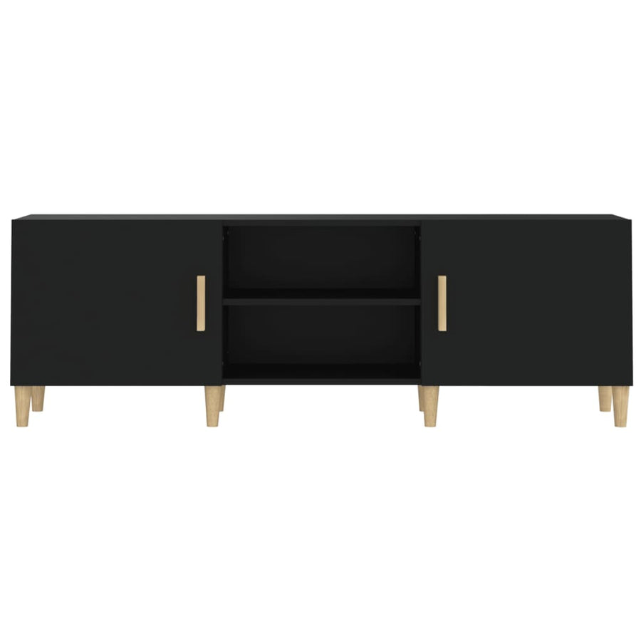 Tv-Meubel 50X30X50 Cm Bewerkt Hout Zwart