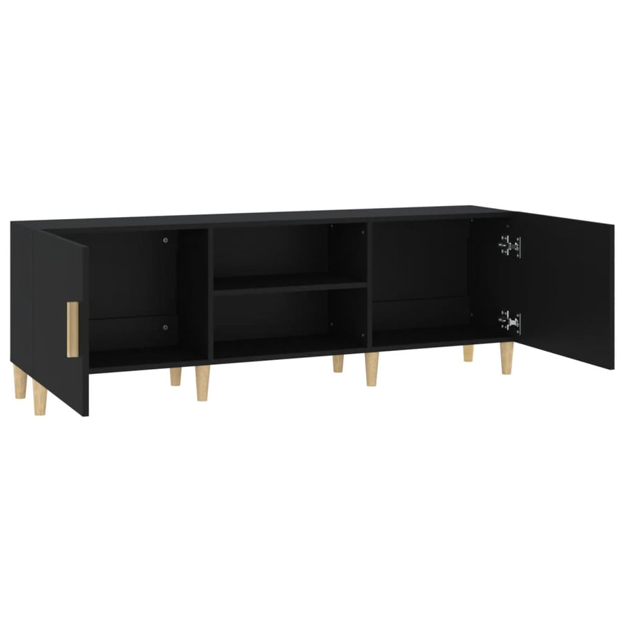 Tv-Meubel 50X30X50 Cm Bewerkt Hout Zwart