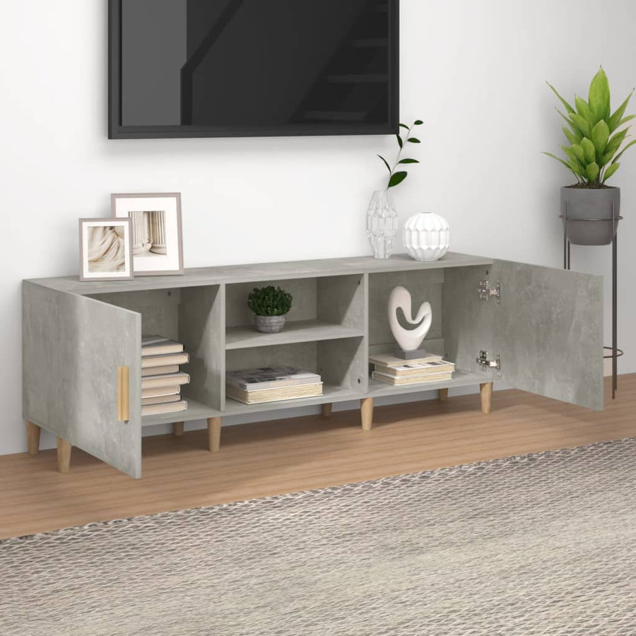 Tv-Meubel 50X30X50 Cm Bewerkt Hout Betongrijs