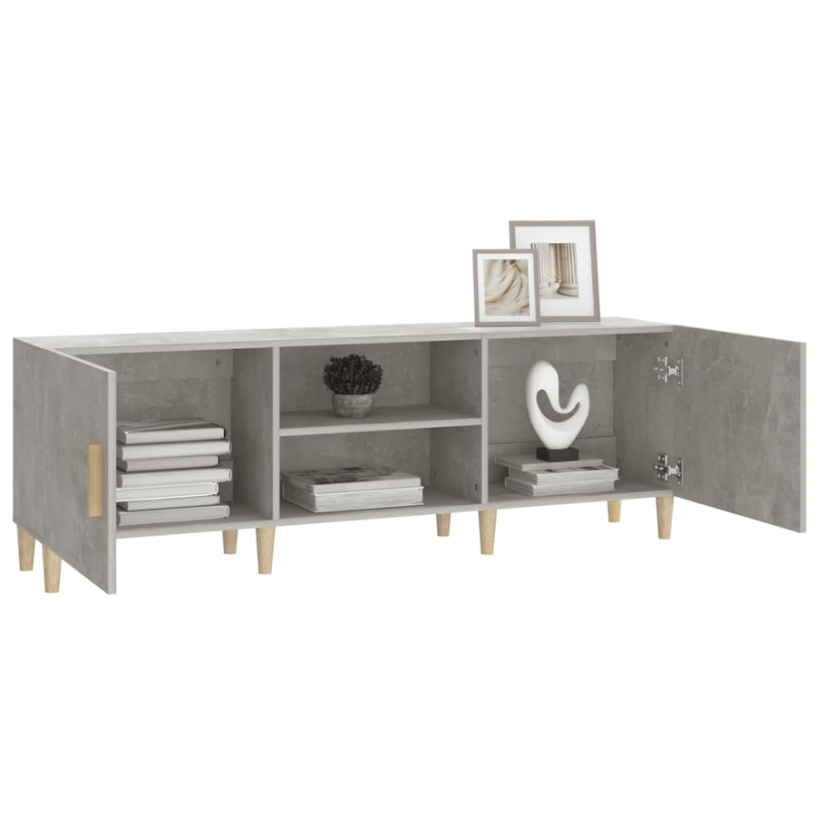 Tv-Meubel 50X30X50 Cm Bewerkt Hout Betongrijs