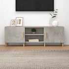 Tv-meubel 150x30x50 cm bewerkt hout betongrijs wandmontage