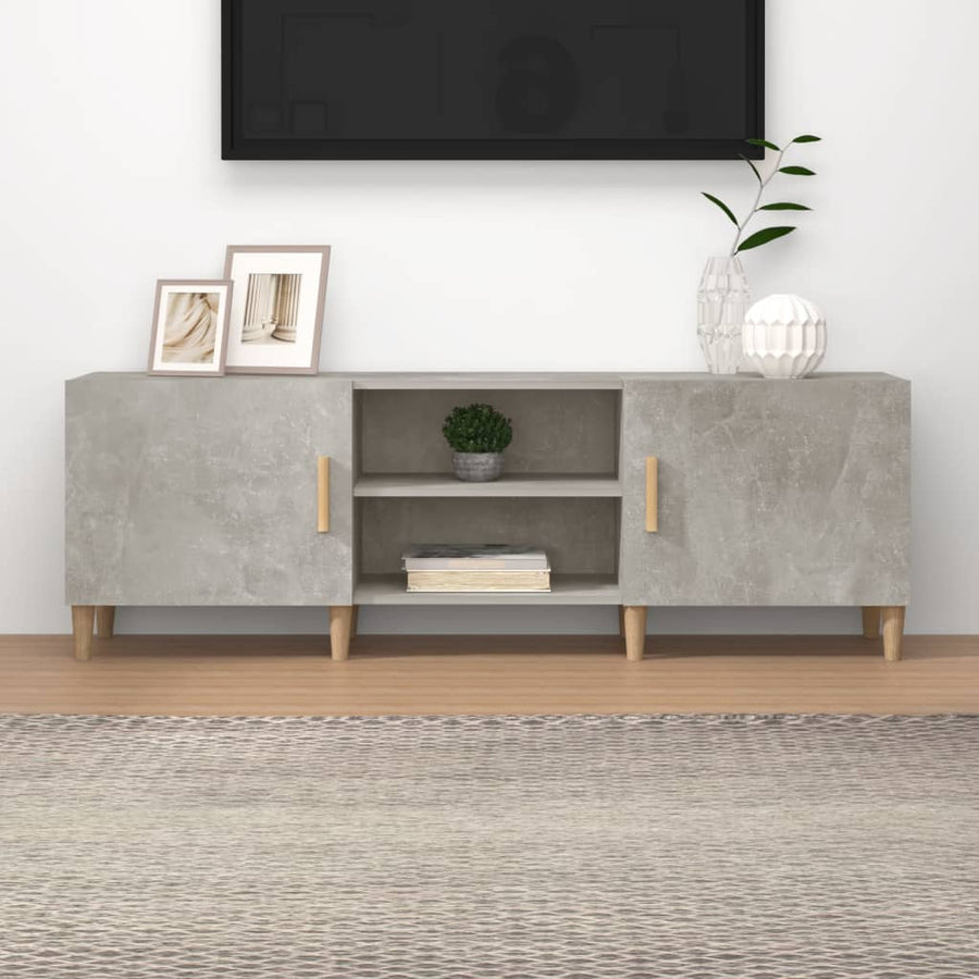 Tv-Meubel 50X30X50 Cm Bewerkt Hout Betongrijs