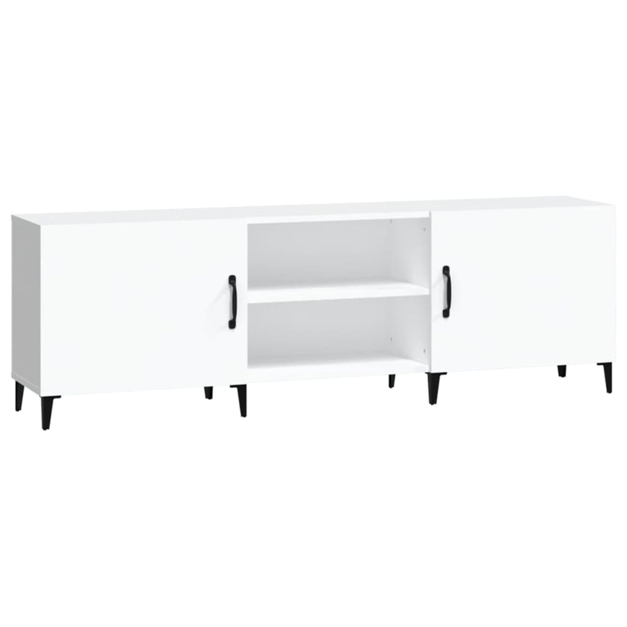 Tv-meubel 150x30x50 cm bewerkt hout wit