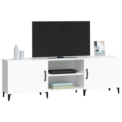 Tv-meubel 150x30x50 cm bewerkt hout wit