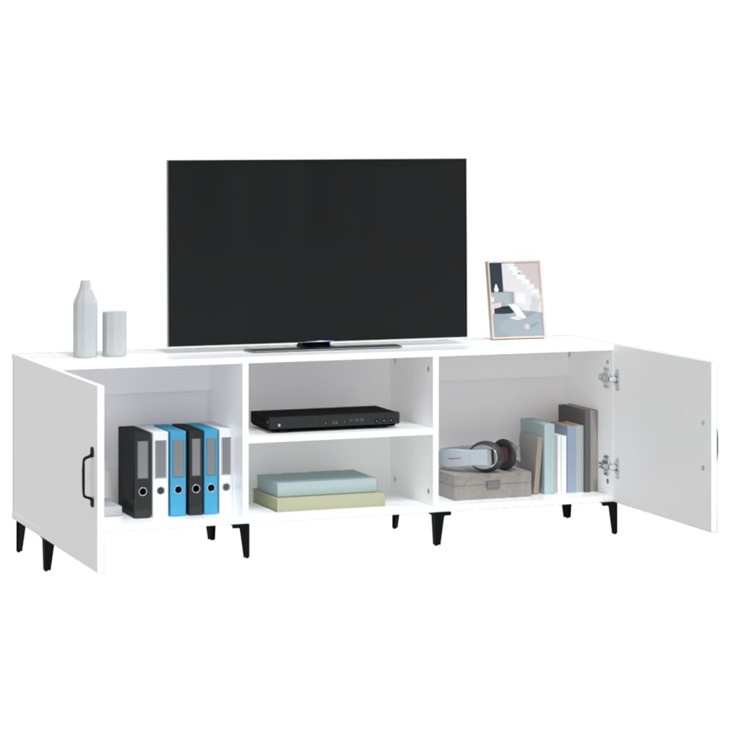 Tv-meubel 150x30x50 cm bewerkt hout wit