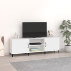 Tv-meubel 150x30x50 cm bewerkt hout wit muurvast