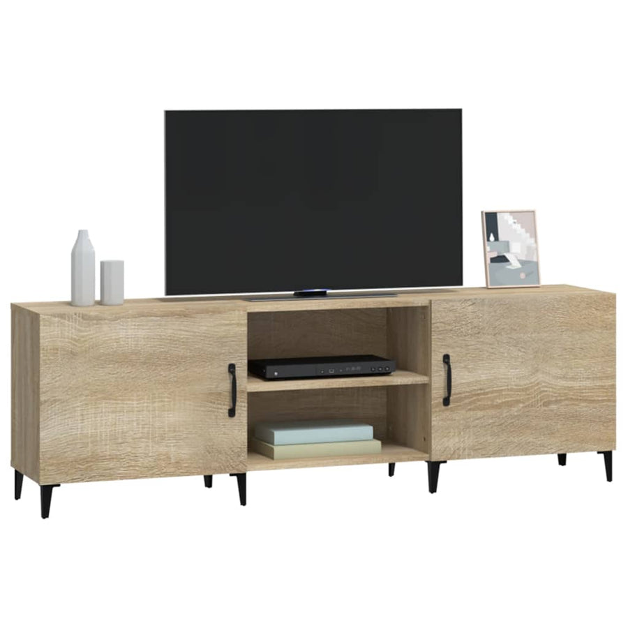 Tv-meubel 150x30x50 cm bewerkt hout sonoma eikenkleurig