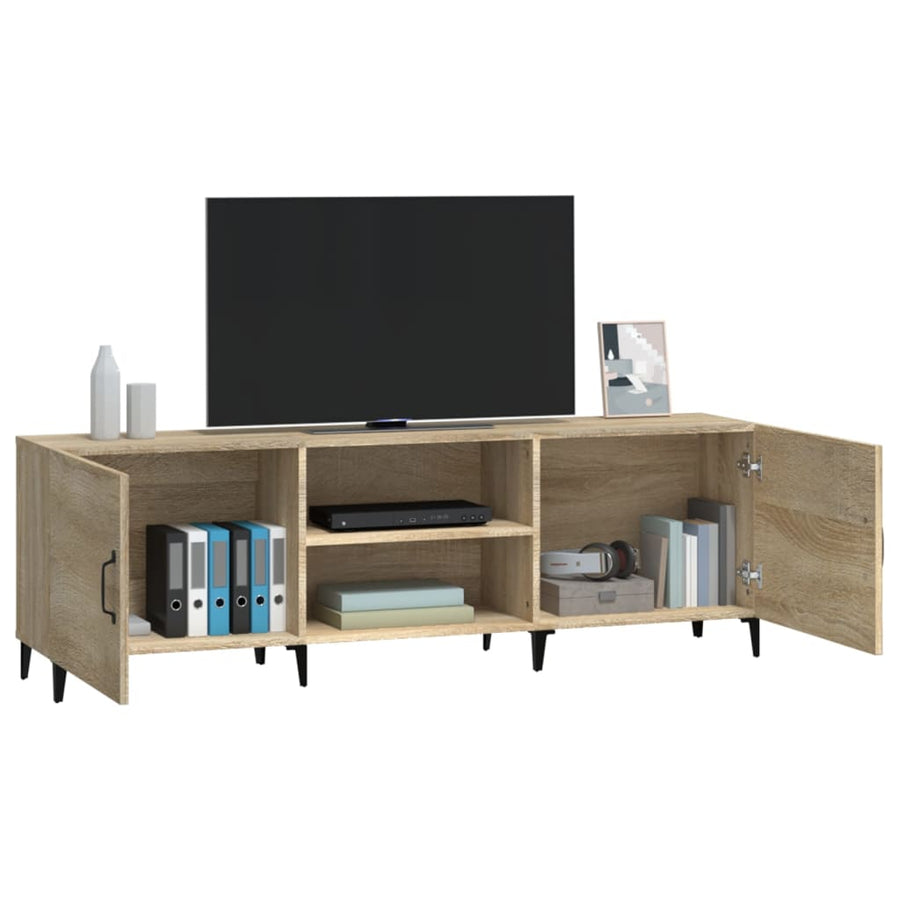 Tv-meubel 150x30x50 cm bewerkt hout sonoma eikenkleurig