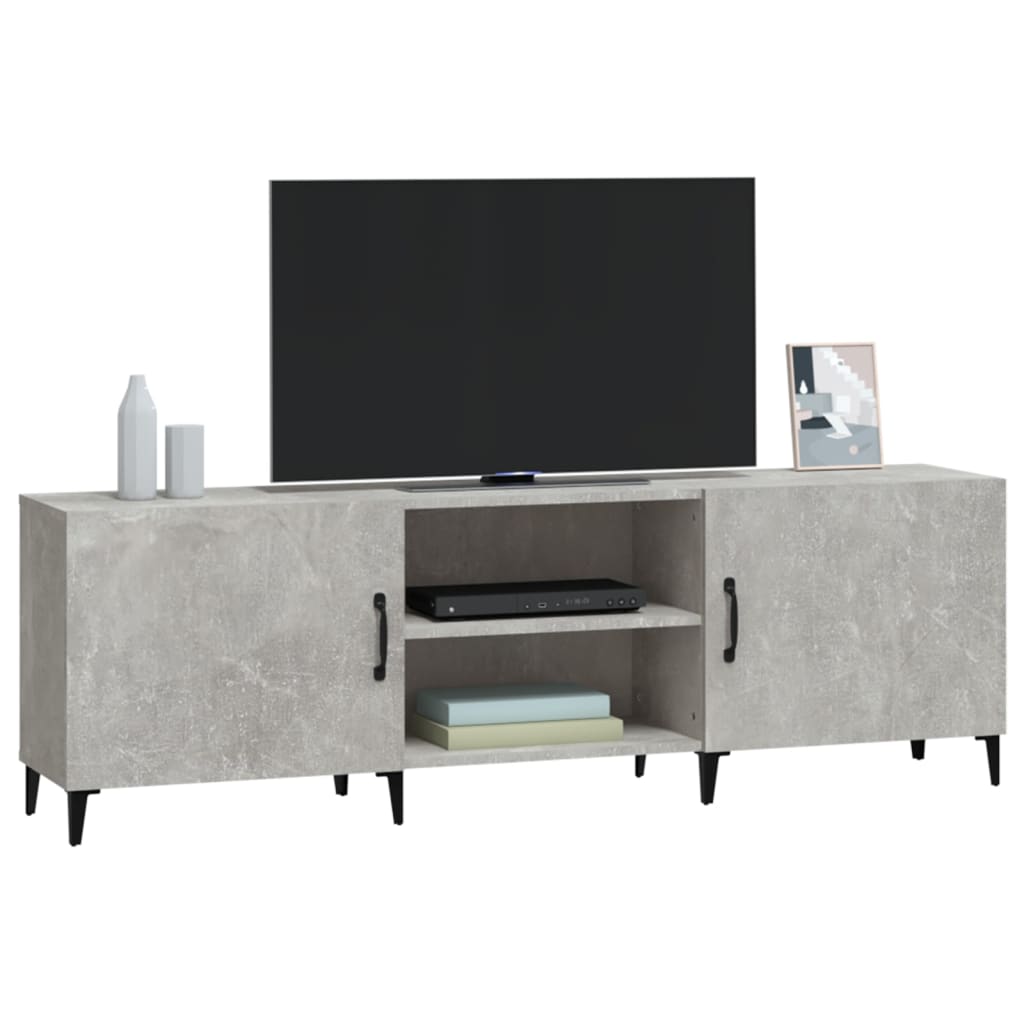 Tv-meubel 150x30x50 cm bewerkt hout betongrijs