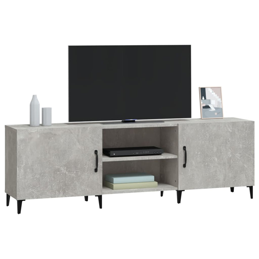Tv-meubel 150x30x50 cm bewerkt hout betongrijs