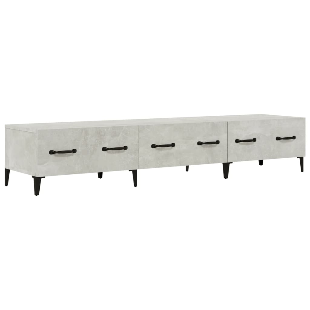 Tv-Meubel 50X34,5X30 Cm Bewerkt Hout Betongrijs
