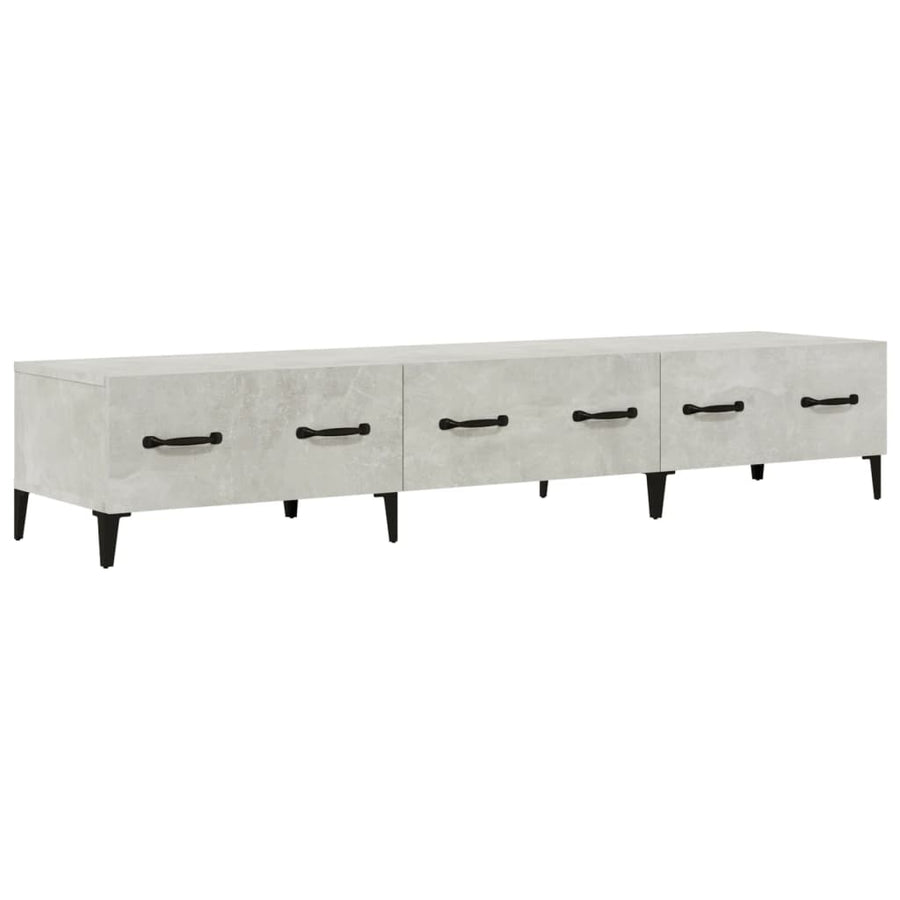 Tv-Meubel 50X34,5X30 Cm Bewerkt Hout Betongrijs