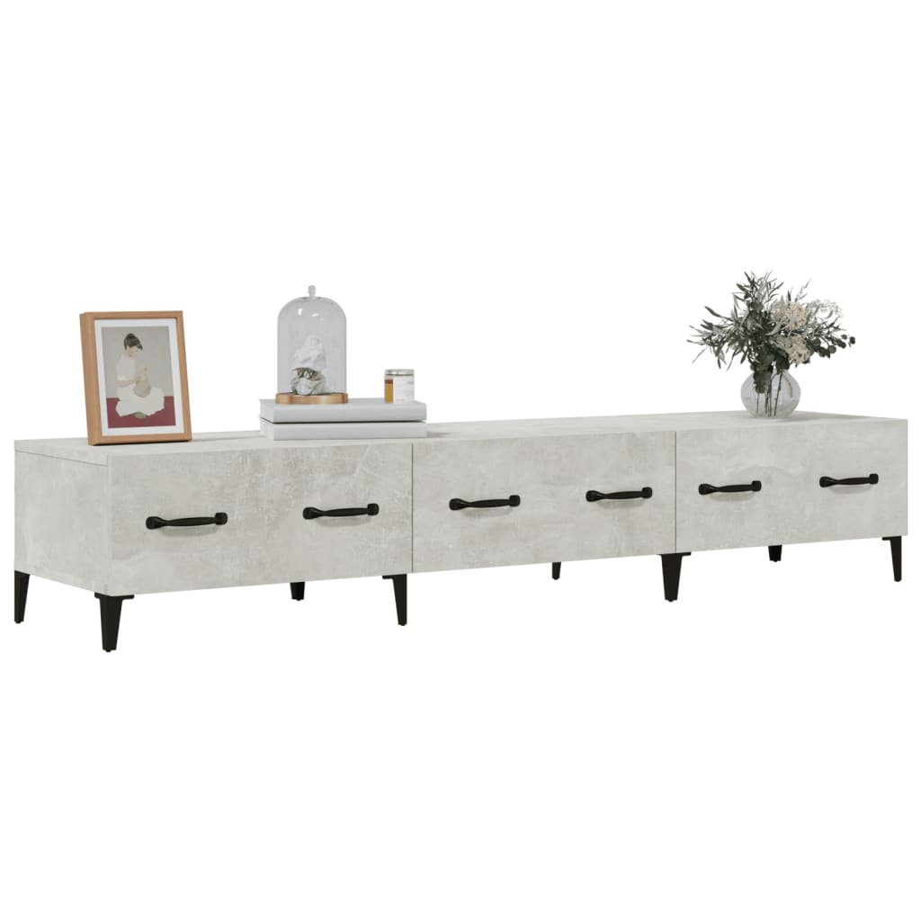 Tv-Meubel 50X34,5X30 Cm Bewerkt Hout Betongrijs