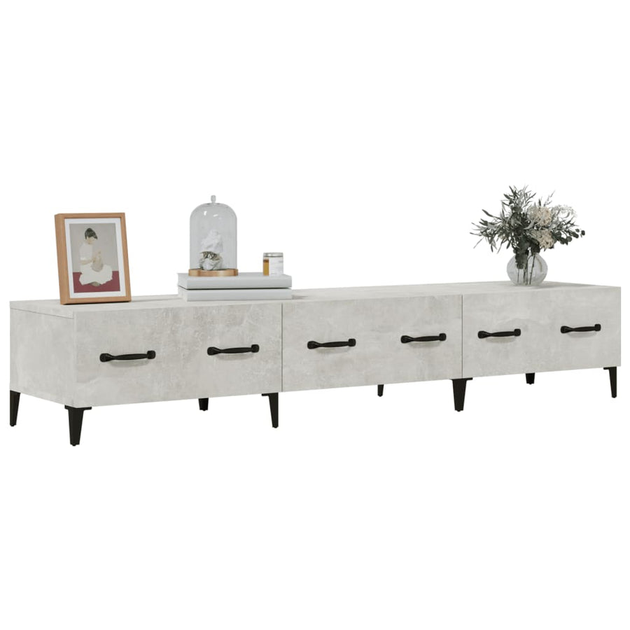 Tv-Meubel 50X34,5X30 Cm Bewerkt Hout Betongrijs